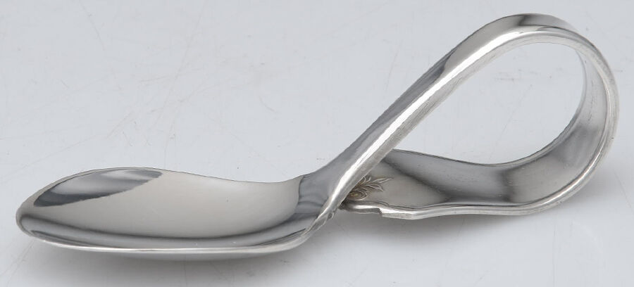 Virginia II (Silverplate, 1916) Baby Spoon with Curved Handle HC by International Silver-1