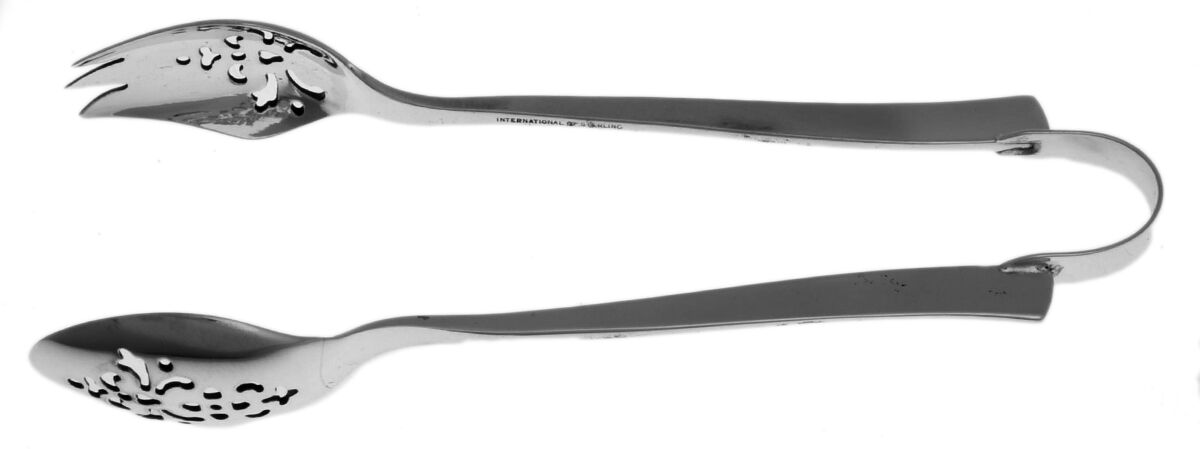 Vision (Sterling, 1961) Ice Serving Tongs Small HC by International Silver-1