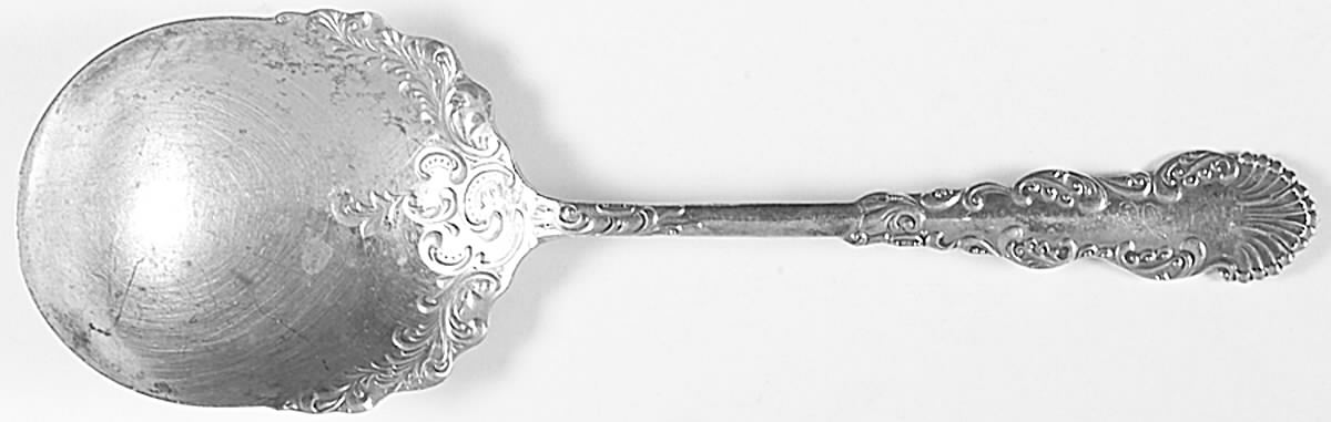 Waldorf (Silverplate, 1894) Monogram Solid Smooth Casserole Spoon by International Silver-1