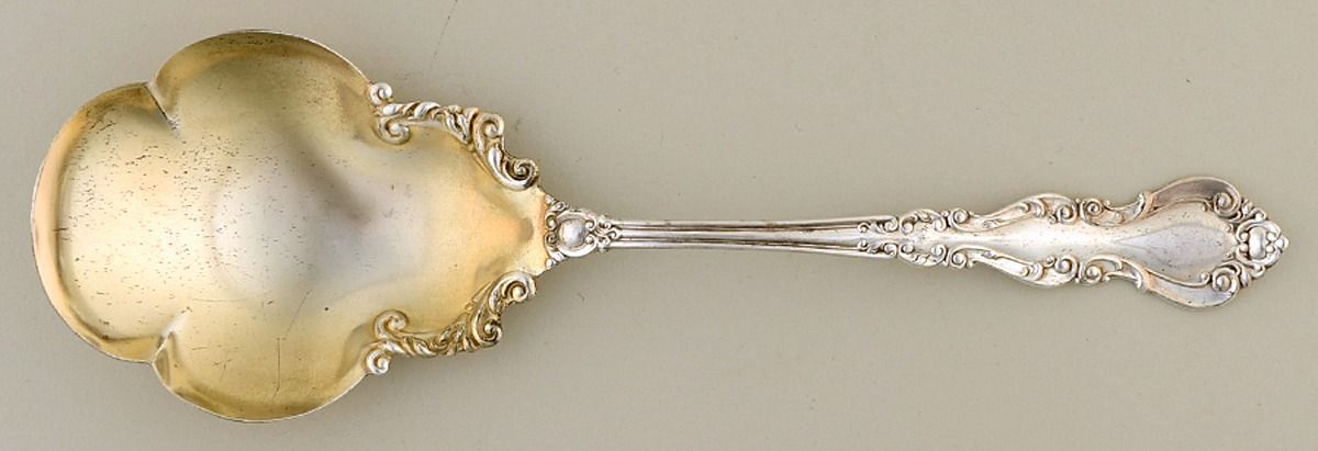 Warwick (Sterling, 1898) Small Solid Berry/Casserole Spoon by International Silver-1