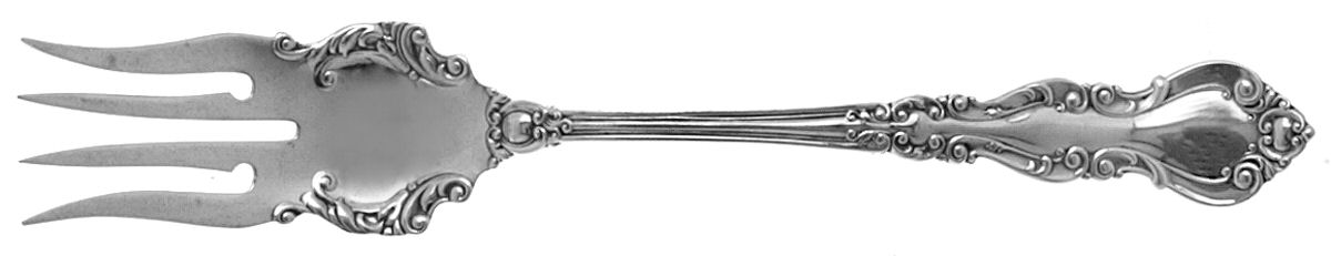 Warwick (Sterling, 1898) Medium Solid Cold Meat Serving Fork by International Silver-1