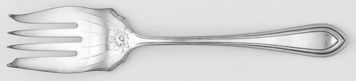Washington (Silverplate, 1910) Medium Solid Cold Meat Serving Fork by International Silver-1