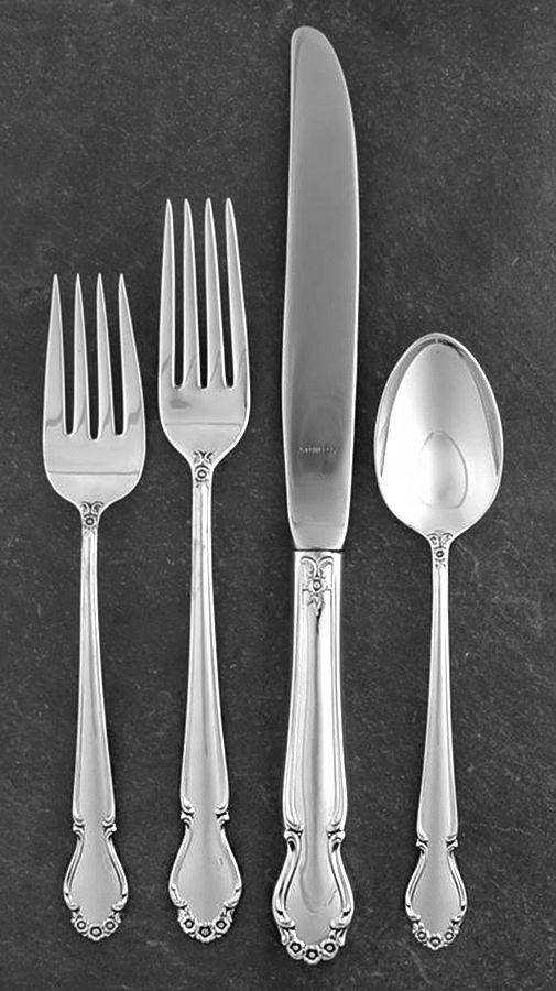 Wedding Bells (Sterling, 1948) 4 Piece Place Size Setting by International Silver-1