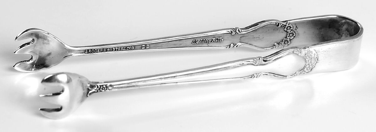 Wedding Bells (Sterling, 1948) Sugar Tongs by International Silver-1
