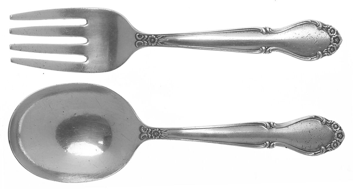 Wedding Bells (Sterling, 1948) 2 Pc Baby Set (BF, BS) by International Silver-1