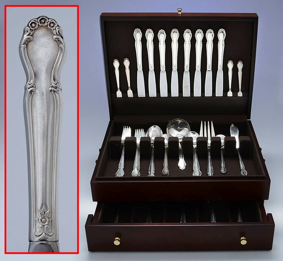 Wedding Bells (Sterling, 1948) 54 Piece Set by International Silver-1