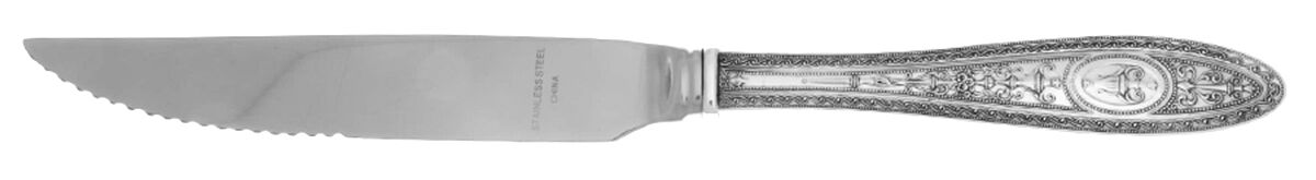 Wedgwood (Sterling, 1924, No Monos) Steak Knife Individual Hollow, Serrate HC by International Silver-1