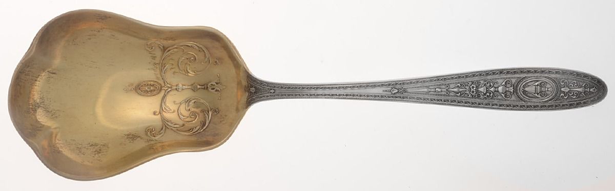 Wedgwood (Sterling, 1924, No Monos) Solid Salad Serving Spoon by International Silver-1
