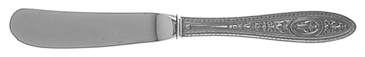 Wedgwood (Sterling, 1924, No Monos) Butter Spreader Hollow Hdl-Paddle/Stainless Blade by International Silver-1