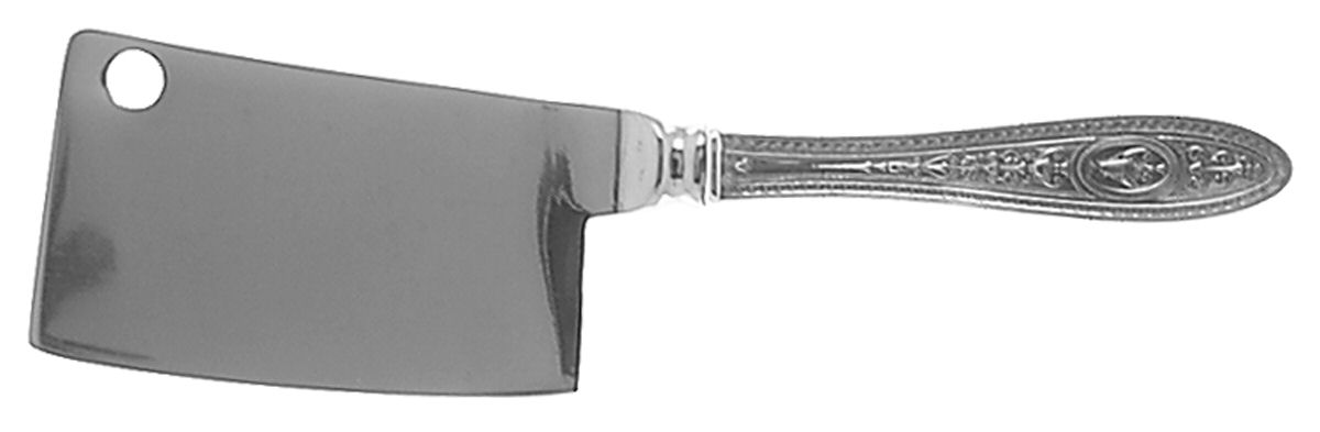 Wedgwood (Sterling, 1924, No Monos) Cheese Cleaver with Stainless Blade by International Silver-1
