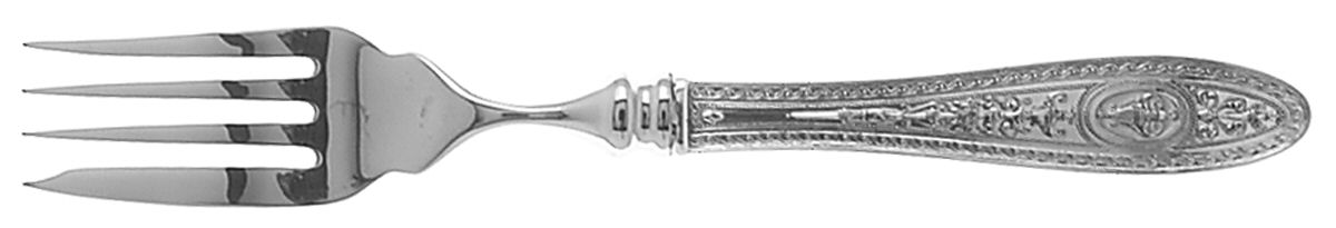 Wedgwood (Sterling, 1924, No Monos) Individual Hollow Fish Fork, Stainless Tines by International Silver-1