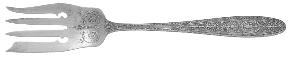 Wedgwood (Sterling, 1924, No Monos) Large Solid Cold Meat Serving Fork by International Silver-1