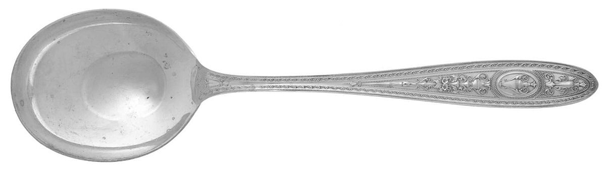 Wedgwood (Sterling, 1924, No Monos) Round Bowl Soup Spoon (Gumbo) by International Silver-1