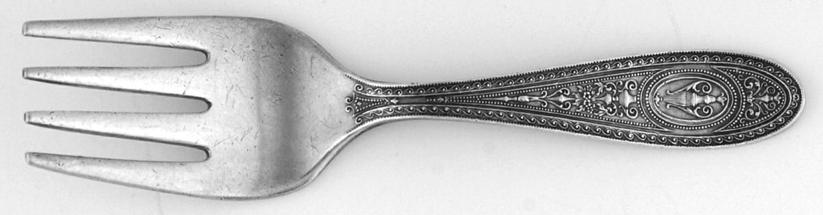 Wedgwood (Sterling, 1924, No Monos) Small Baby Fork by International Silver-1