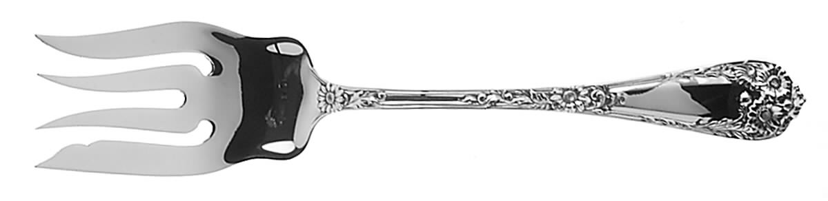 Wellesley (Sterling, 1912) Medium Solid Cold Meat Serving Fork by International Silver-1