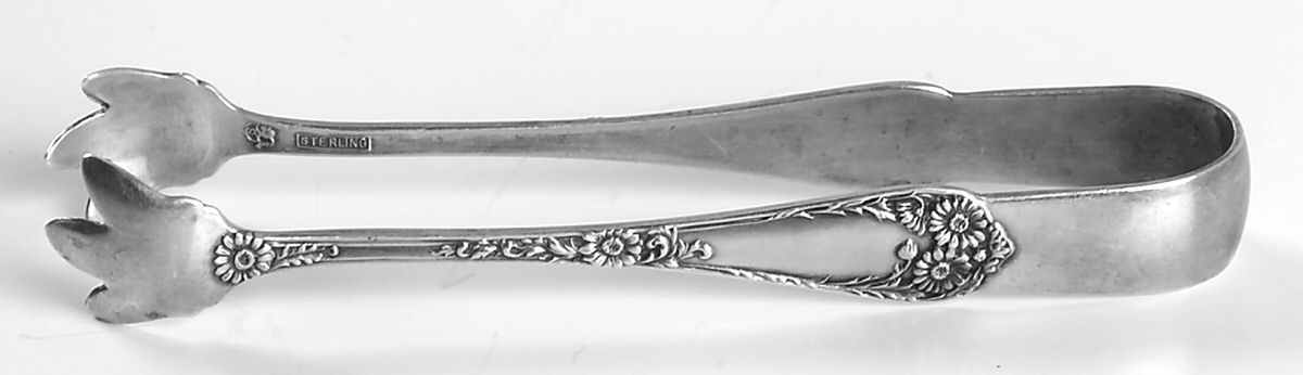 Wellesley (Sterling, 1912) Bon Bon Tongs by International Silver-1