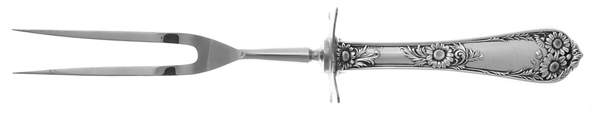 Wellesley (Sterling, 1912) Large Stainless-Prong Roast Carving Fork by International Silver-1