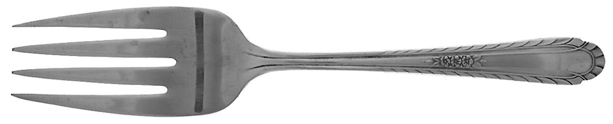 Wentworth (Silverplate, 1938) Small Solid Cold Meat Serving Fork by International Silver-1