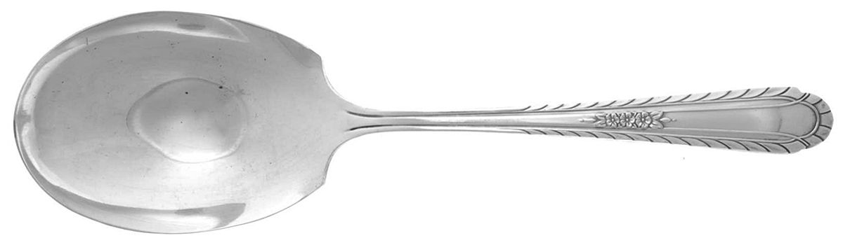 Wentworth (Silverplate, 1938) Solid Salad Serving Spoon by International Silver-1