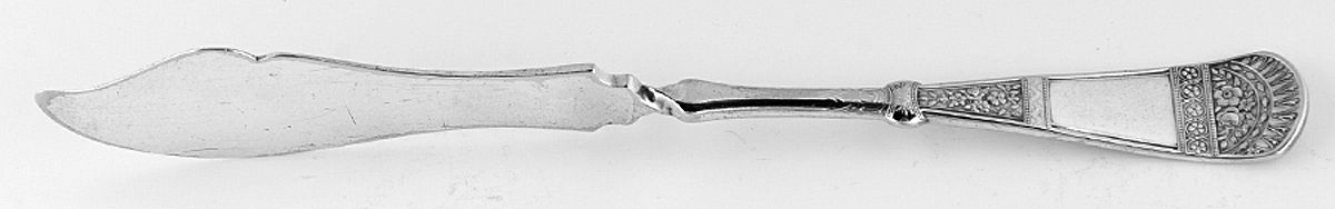 Westminster (Silverplate, 1902) Flat Twisted Handle Master Butter Knife by International Silver-1