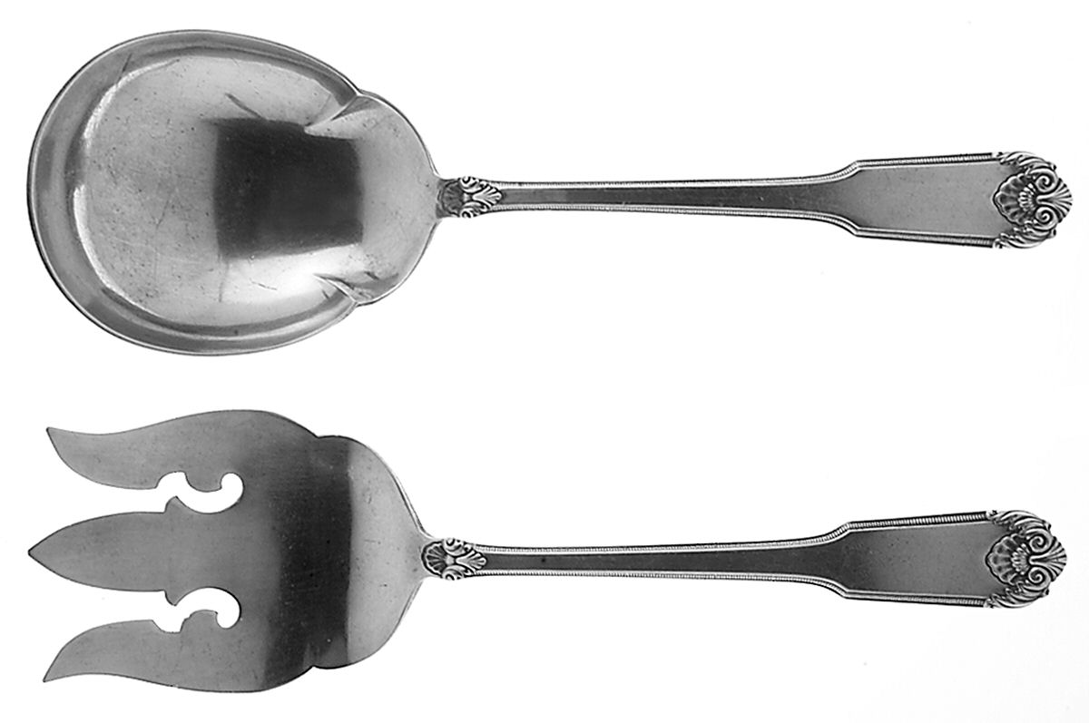 Whitehall-New (Sterling, 1938, No Monograms) (2 Pc) Solid Salad Set by International Silver-1