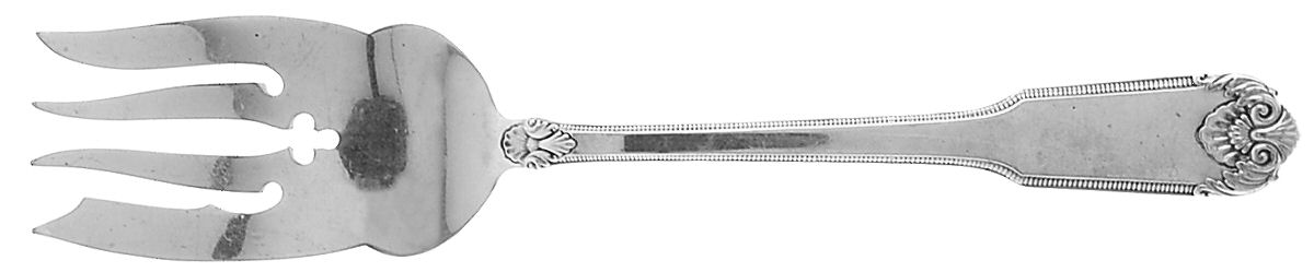 Whitehall-New (Sterling, 1938, No Monograms) Small Solid Cold Meat Serving Fork by International Silver-1