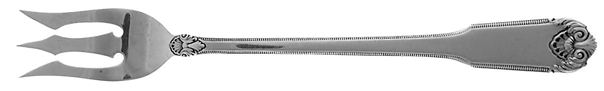 Whitehall-New (Sterling, 1938, No Monograms) Short Handle Pickle/Olive Fork by International Silver-1