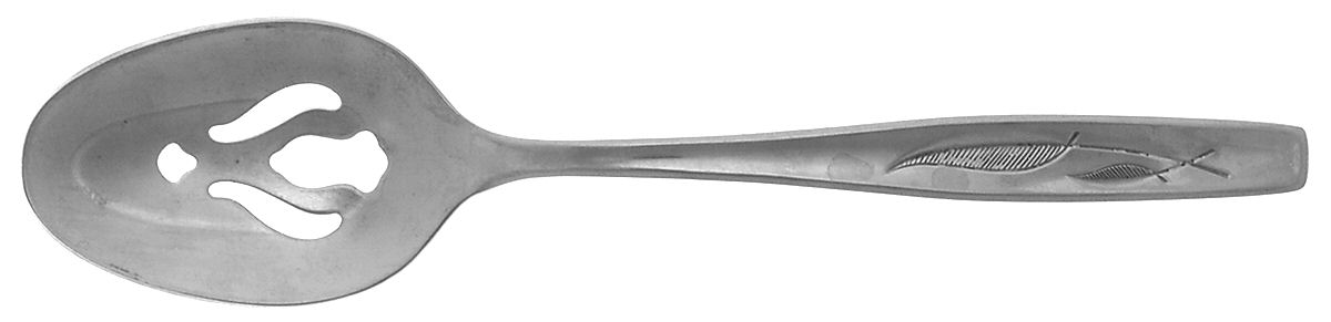 Whispering Leaves-Autumn Leaf (Stainless) Pierced Tablespoon (Serving Spoon) by International Silver-1