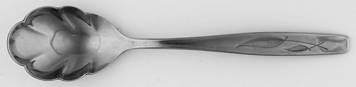 Whispering Leaves-Autumn Leaf (Stainless) Sugar Shell Spoon by International Silver-1