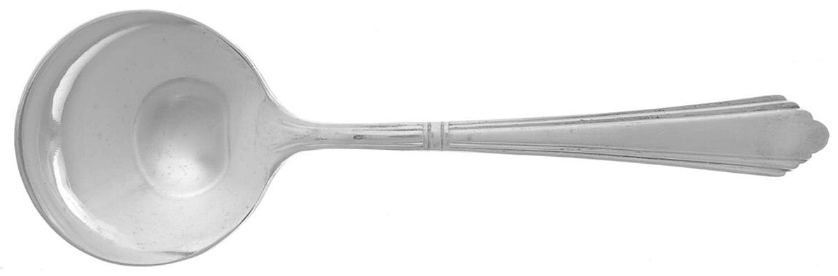 Wilshire (Silverplate, 1933) Round Bowl Soup Spoon (Bouillon) by International Silver-1