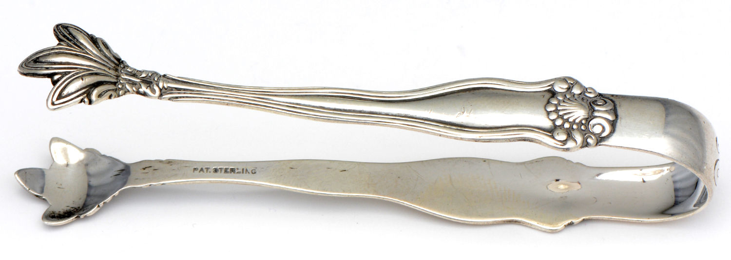Winchester (Sterling, 1902, No Monograms) Bon Bon Tongs by International Silver-1