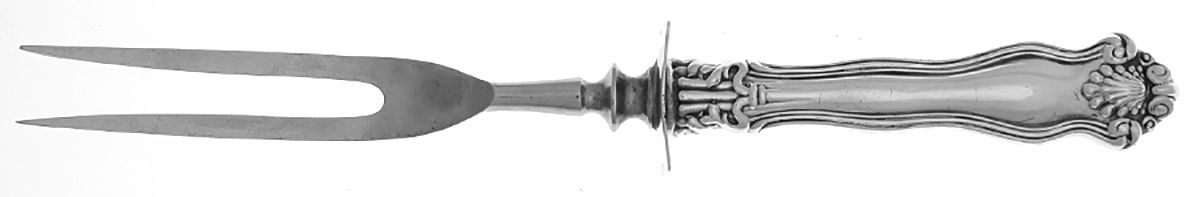 Winchester (Sterling, 1902, No Monograms) Small Steak Carving Fork with Stainless Prongs by International Silver-1