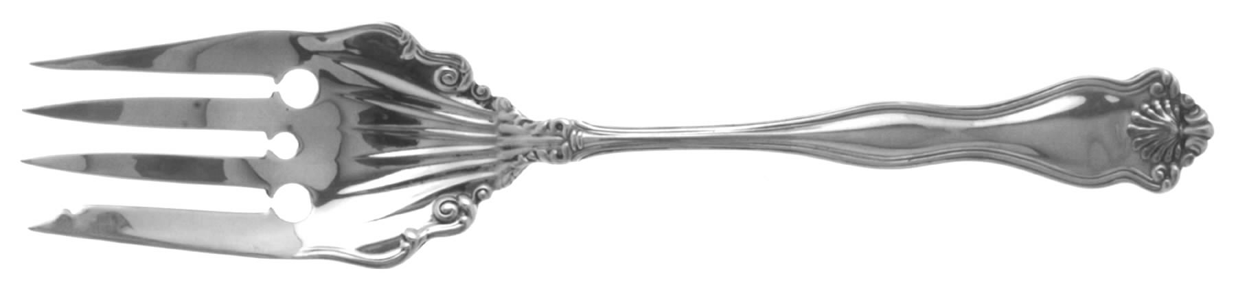 Winchester (Sterling, 1902, No Monograms) Medium Solid Cold Meat Serving Fork by International Silver-1
