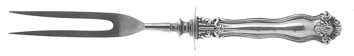 Winchester (Sterling, 1902, No Monograms) Small Steak Carving Fork with Stainless Prongs by International Silver-1