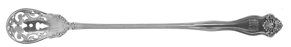 Winchester (Sterling, 1902, No Monograms) Pierced Bowl Long Handle Olive Spoon by International Silver-1