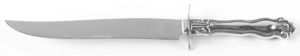 Winchester (Sterling, 1902, No Monograms) Large Stainless Blade Roast Carving Knife by International Silver-1