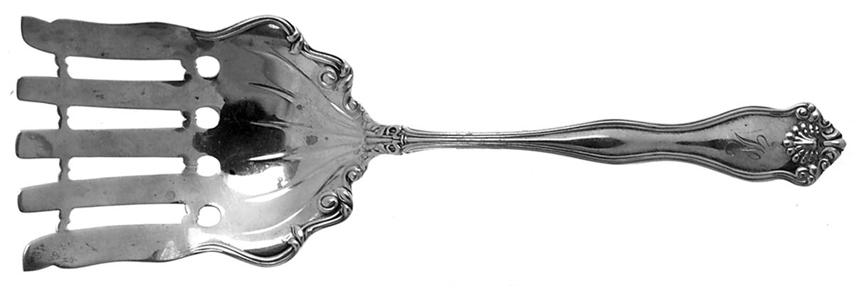 Winchester (Sterling, 1902, No Monograms) Large Solid Asparagus Serving Fork by International Silver-1