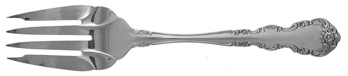 Windemere (Silverplate, 1985) Medium Solid Cold Meat Serving Fork by International Silver-1
