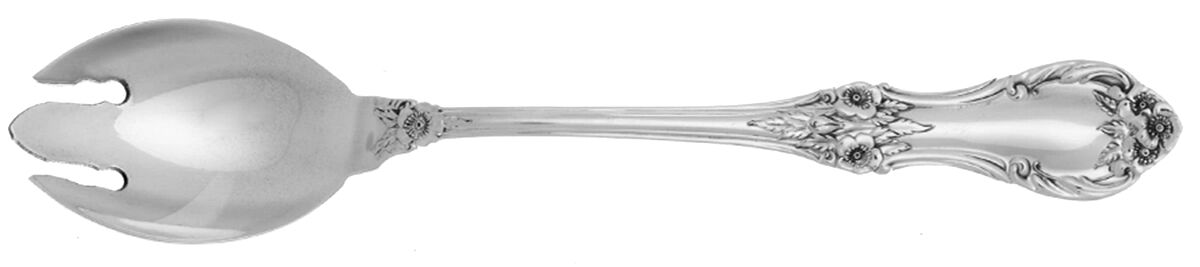 Wild Rose-New (Sterling, 1948, New, No Monos) Ice Cream Fork HC by International Silver-1
