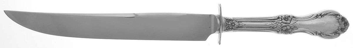 Wild Rose-New (Sterling, 1948, New, No Monos) Small Steak Carving Knife with Stainless Blade by International Silver-1