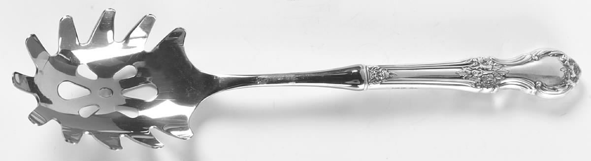 Wild Rose-New (Sterling, 1948, New, No Monos) Pasta Server with Stainless Bowl by International Silver-1
