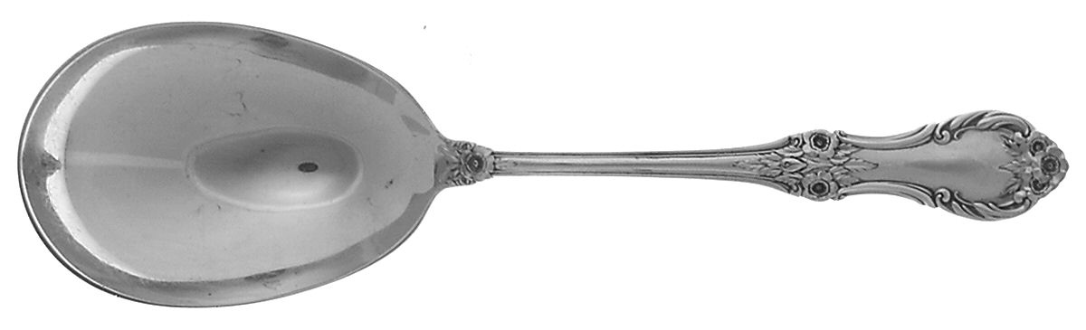 Wild Rose-New (Sterling, 1948, New, No Monos) Large Solid Berry/Casserole Spoon by International Silver-1