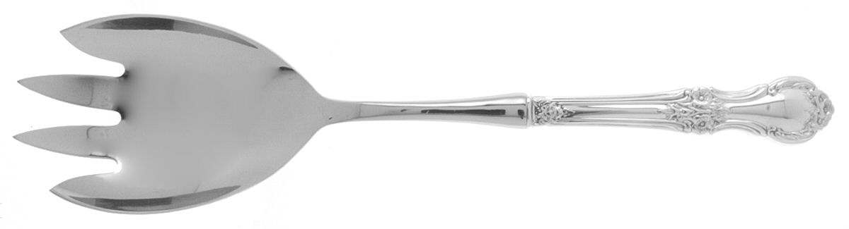 Wild Rose-New (Sterling, 1948, New, No Monos) Salad Serving Fork with Stainless Prongs by International Silver-1