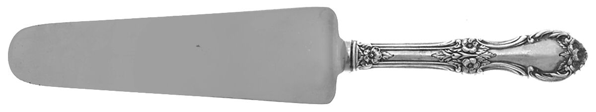 Wild Rose-New (Sterling, 1948, New, No Monos) Pie Server with Stainless Blade by International Silver-1