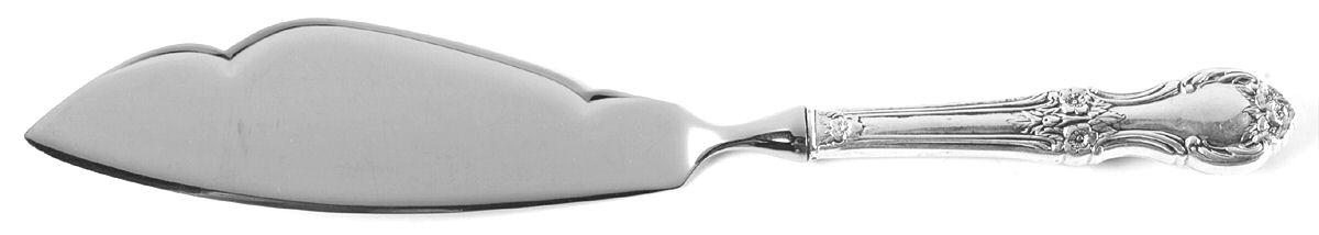 Wild Rose-New (Sterling, 1948, New, No Monos) Fish Serving Knife w/Unengraved Stainless Blade by International Silver-1