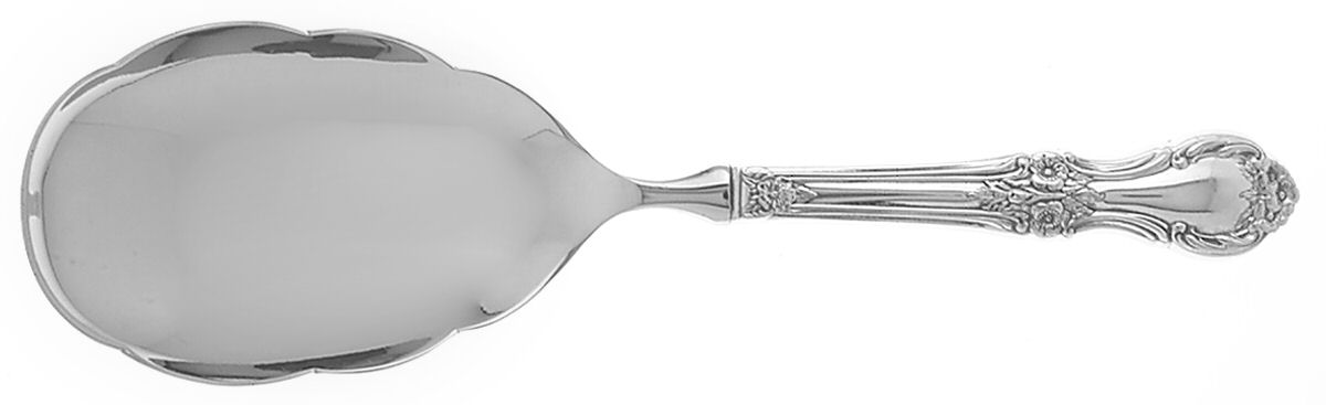 Wild Rose-New (Sterling, 1948, New, No Monos) Rice Spoon-Stainless Bowl by International Silver-1