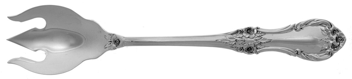 Wild Rose-New (Sterling, 1948, New, No Monos) Ice Cream Fork CM by International Silver-1