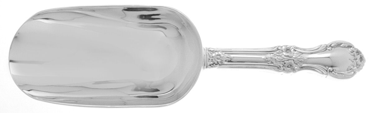 Wild Rose-New (Sterling, 1948, New, No Monos) Ice Scoop with Silverplate Bowl by International Silver-1