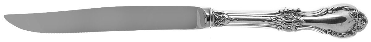 Wild Rose-New (Sterling, 1948, New, No Monos) Individual Steak Knife Hollow Handle Serrate Blade by International Silver-1