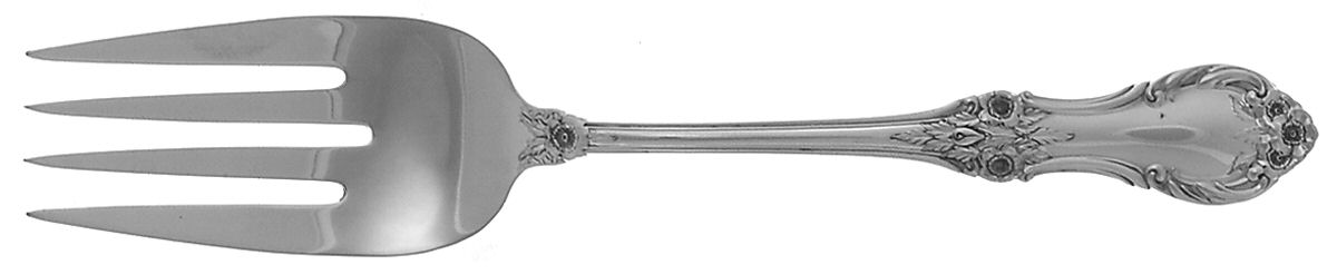 Wild Rose-New (Sterling, 1948, New, No Monos) Solid Serving Fork by International Silver-1